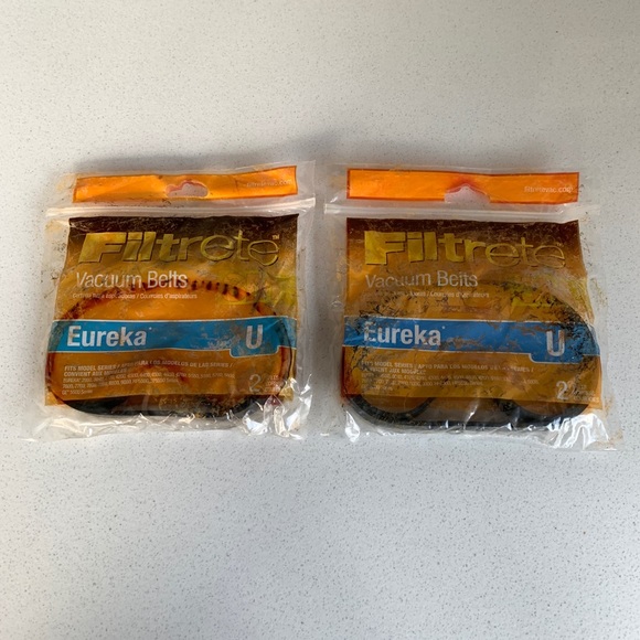 Total Qty (4) 3M Filtrete [67312A Eureka Type U] Replacement Vacuum Belts - Picture 1 of 3